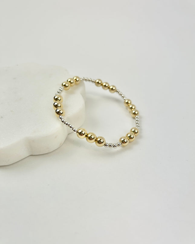 Enewton Joy Pattern 6mm Bead Bracelet-Mixed Metal Bracelets in at Wrapsody