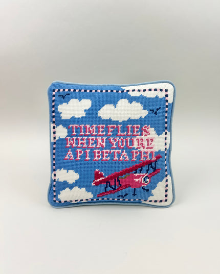 Sorority Needlepoint Pillow Greek in Pi Beta Phi at Wrapsody
