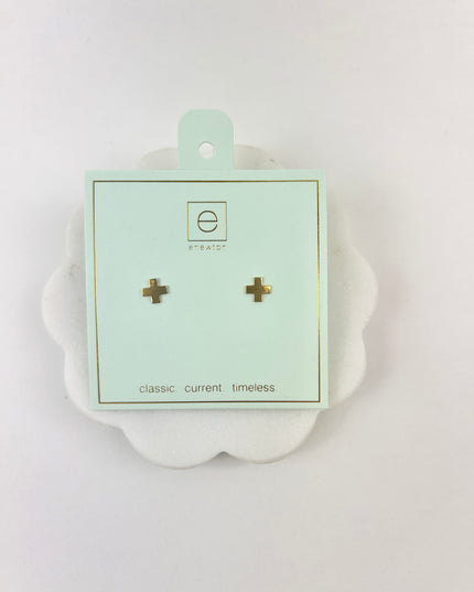 Enewton Signature Cross Stud in Gold Earrings in at Wrapsody