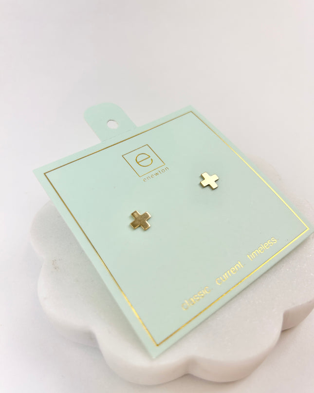 Enewton Signature Cross Stud in Gold Earrings in at Wrapsody