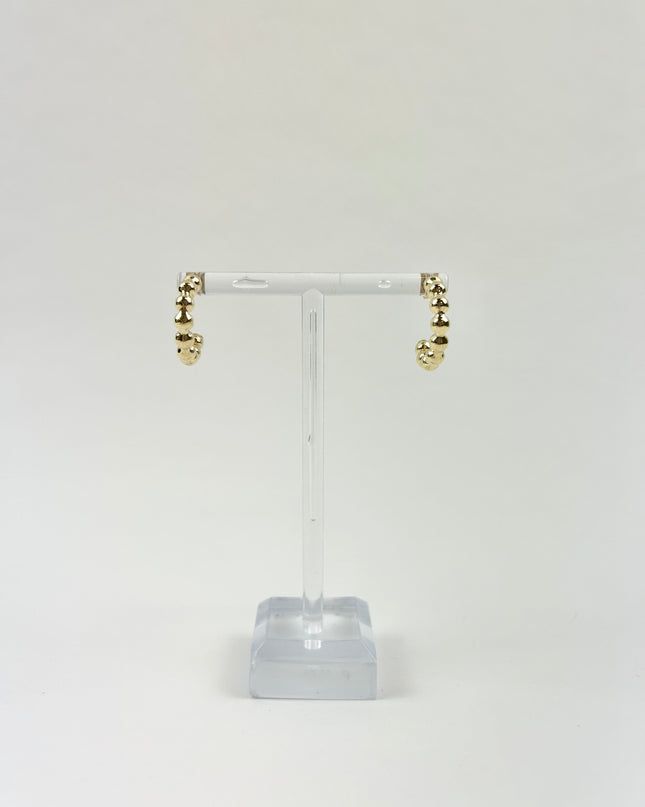 eNewton 4mm Beaded Classic 1" Post Hoop Earrings in at Wrapsody