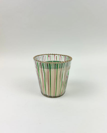 Red/Green Stripe 9.3oz Candle Alpine Still Candles in at Wrapsody