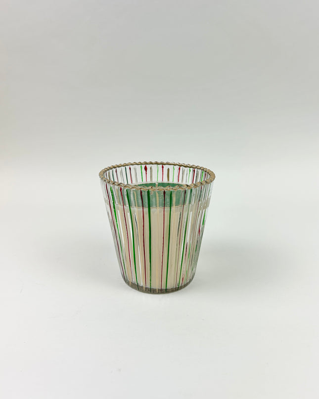 Red/Green Stripe 9.3oz Candle Alpine Still Candles in at Wrapsody