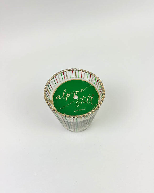 Red/Green Stripe 9.3oz Candle Alpine Still Candles in at Wrapsody