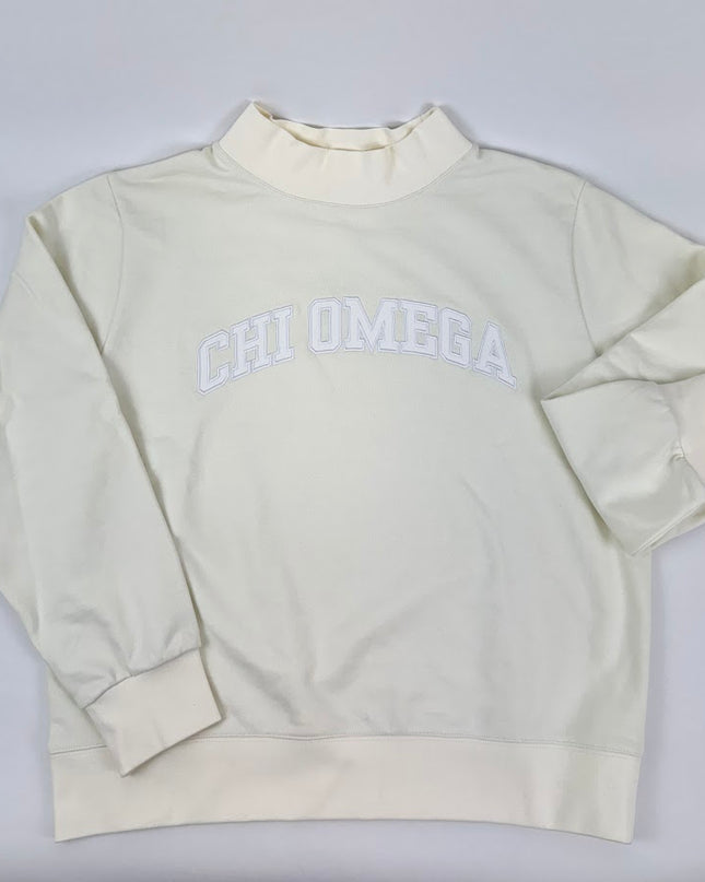 Sorority Terry Mockneck Sweatshirt Greek in at Wrapsody