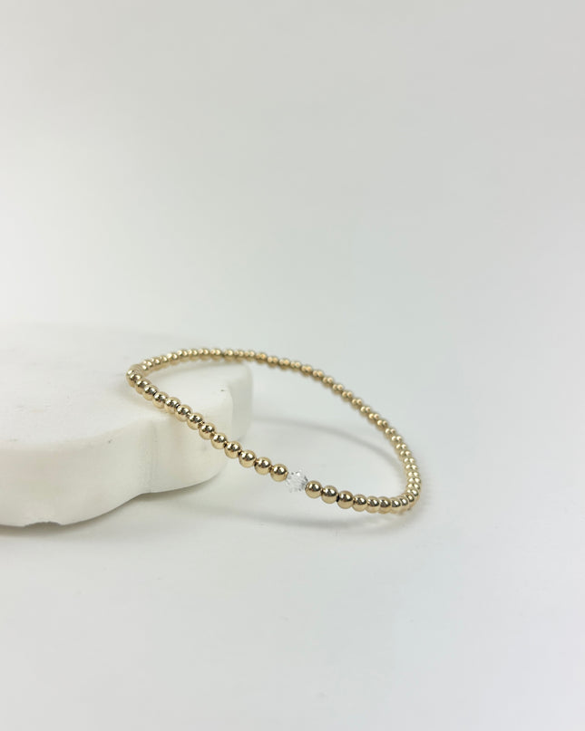 Beaded Blondes April Crystal Birthstone Bracelet Bracelets in at Wrapsody