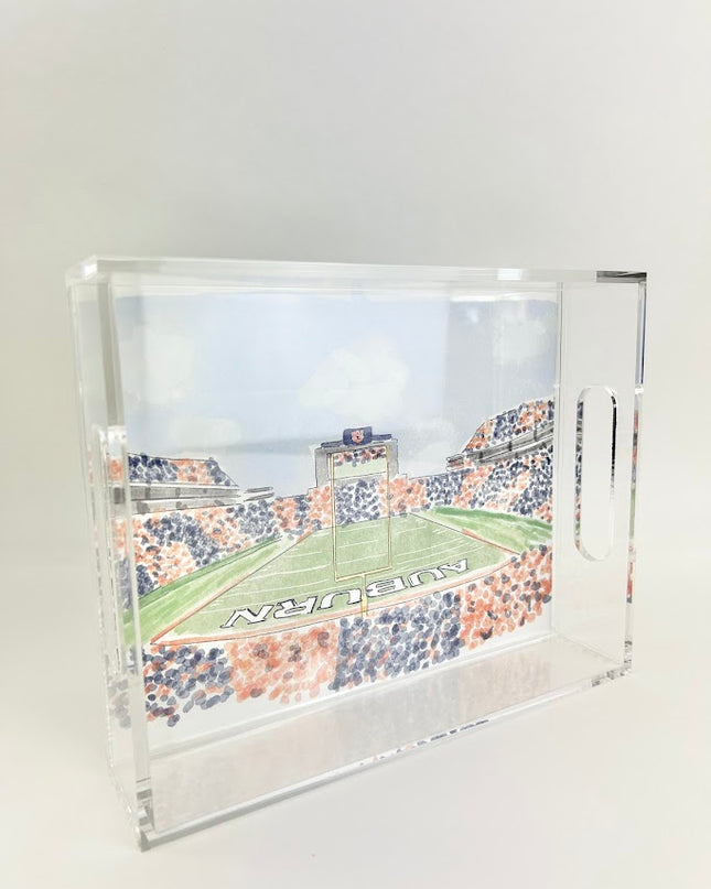 AU Stadium Watercolor 8x10 Tray Home Decor in  at Wrapsody