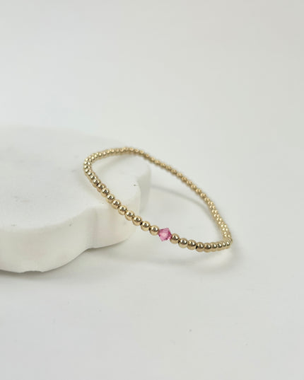 Beaded Blondes October Rose Birthstone Bracelet Bracelets in at Wrapsody