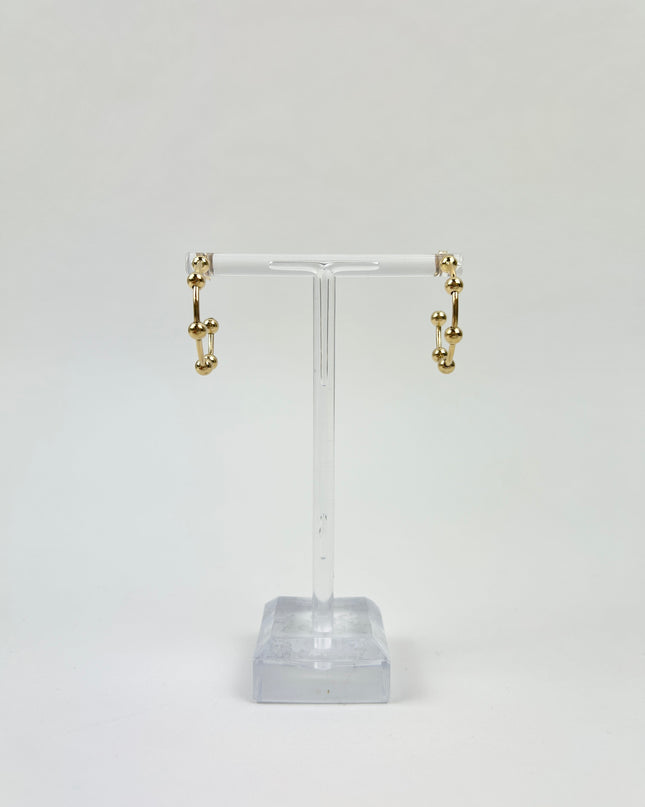 eNewton 4mm Beaded Simplicity 1" Post Hoop Earrings in at Wrapsody