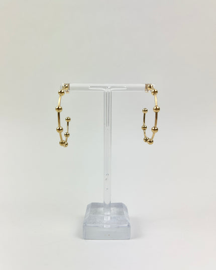 eNewton 4mm Beaded Simplicity 1.5" Post Hoop Earrings in at Wrapsody