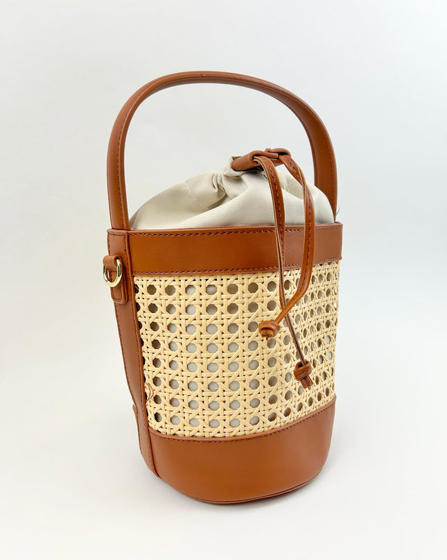 St Thomas Bucket Bag - Cognac Handbags in  at Wrapsody