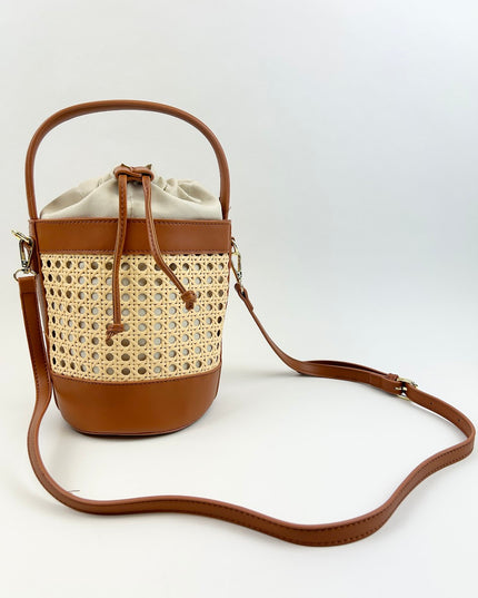 St Thomas Bucket Bag - Cognac Handbags in  at Wrapsody