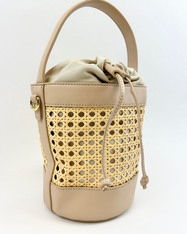 St Thomas Bucket Bag - Nude Handbags in  at Wrapsody