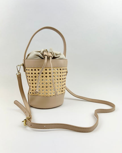 St Thomas Bucket Bag - Nude Handbags in  at Wrapsody