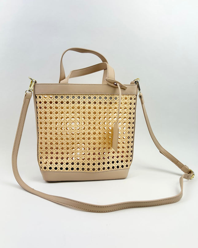 St Barth Tote - Nude Handbags in  at Wrapsody