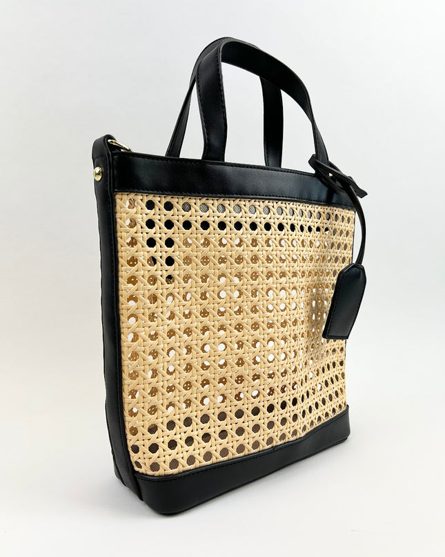 St Barth Tote - Black Handbags in  at Wrapsody