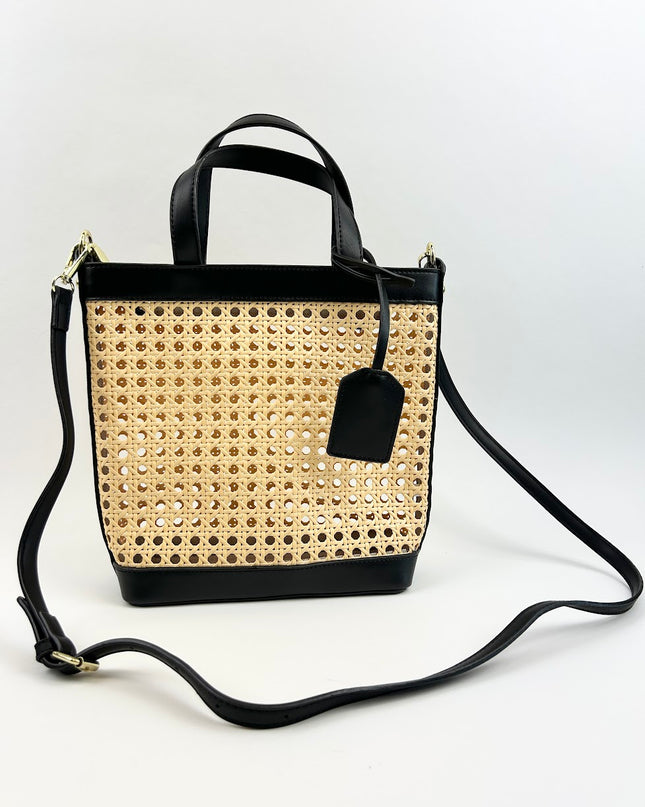 St Barth Tote - Black Handbags in  at Wrapsody