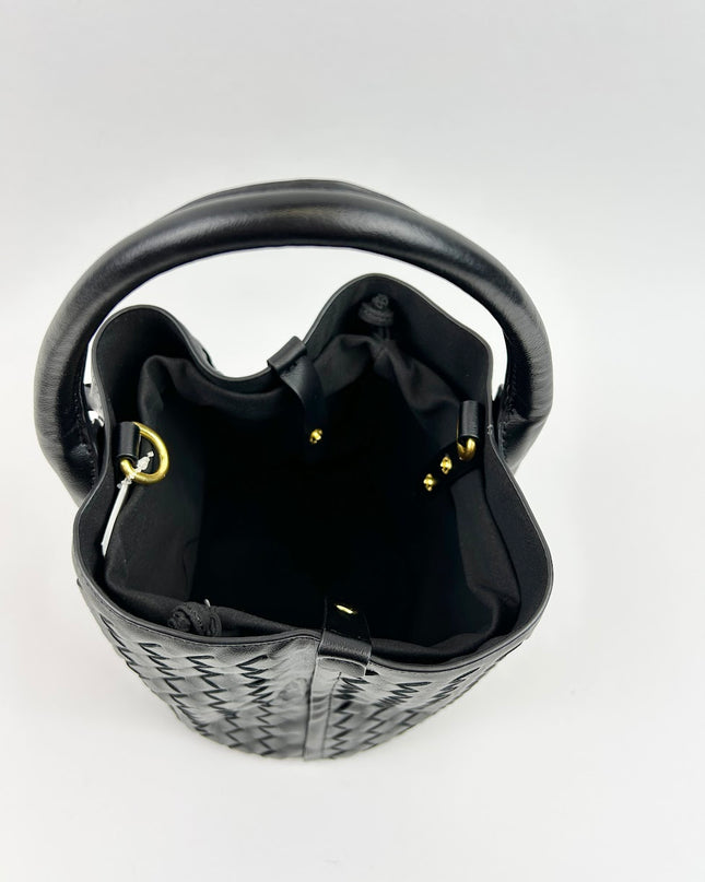 Bucket Bag - Black Handbags in  at Wrapsody