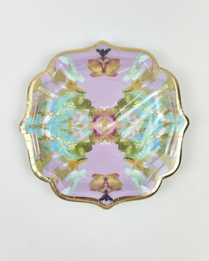 Stained Glass Lavender Cocktail Plates Set of 10 Tabletop in at Wrapsody