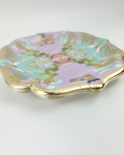 Stained Glass Lavender Cocktail Plates Set of 10 Tabletop in at Wrapsody