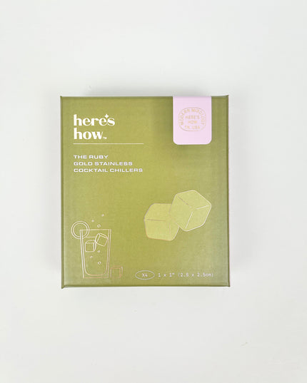 The Ruby Cocktail Chillers Gold Set Barware in at Wrapsody
