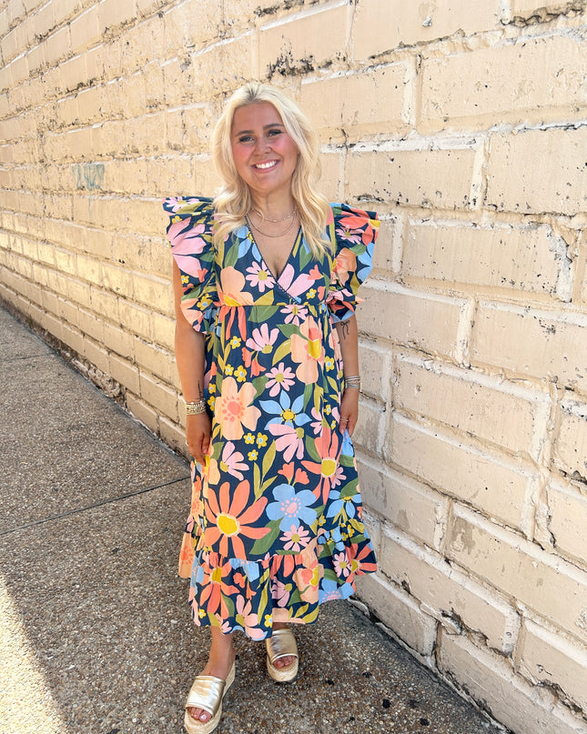 Talk of the Town Midi Dress Dresses in  at Wrapsody