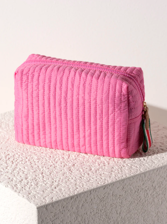 Large Boxy Cosmetic Pouch Cosmetic Bags in Pink at Wrapsody