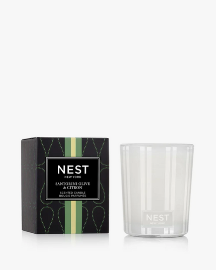 Nest Votive Candle 2oz Candles in Santorini Olive & Citron at Wrapsody