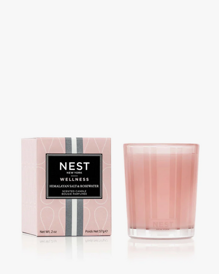 Nest Votive Candle 2oz Candles in Himalayan Salt & Rosewater at Wrapsody