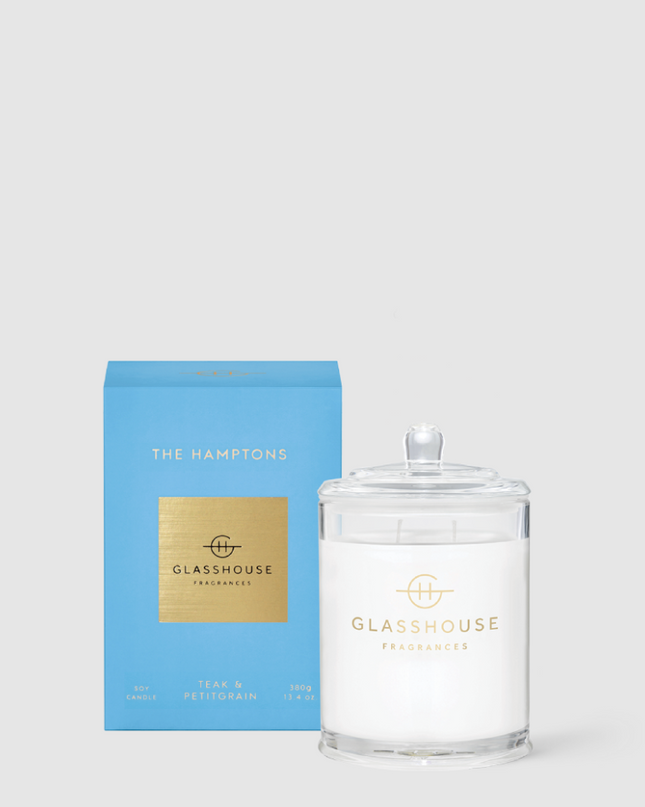 Glasshouse Candle 13.4oz Candles in The Hamptons at Wrapsody