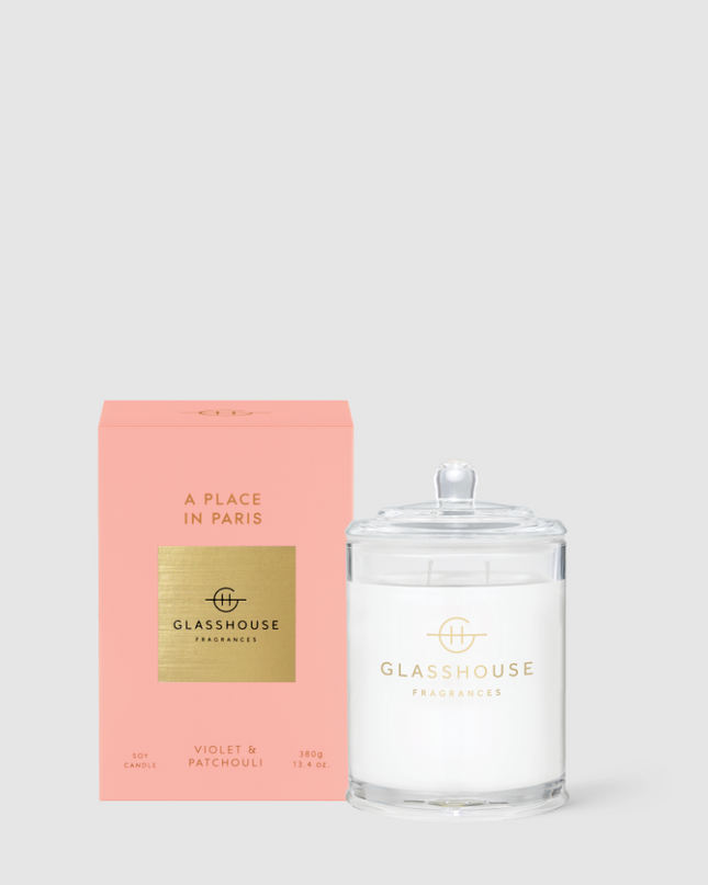 Glasshouse Candle 13.4oz Candles in A Place in Paris at Wrapsody