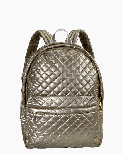 Oliver Thomas Wingwoman Laptop Backpack Backpacks in Mod Taupe Metallic at Wrapsody