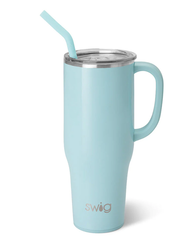 Swig 40oz Mega Mug Drinkware in Shimmer Aquamarine at Wrapsody