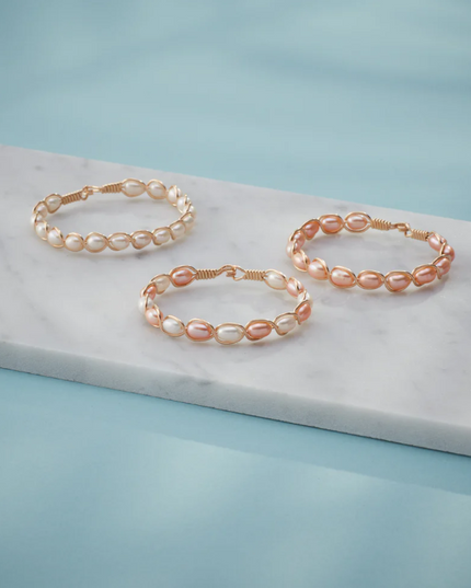 Ronaldo Natural Charm Gold with Pink Pearls