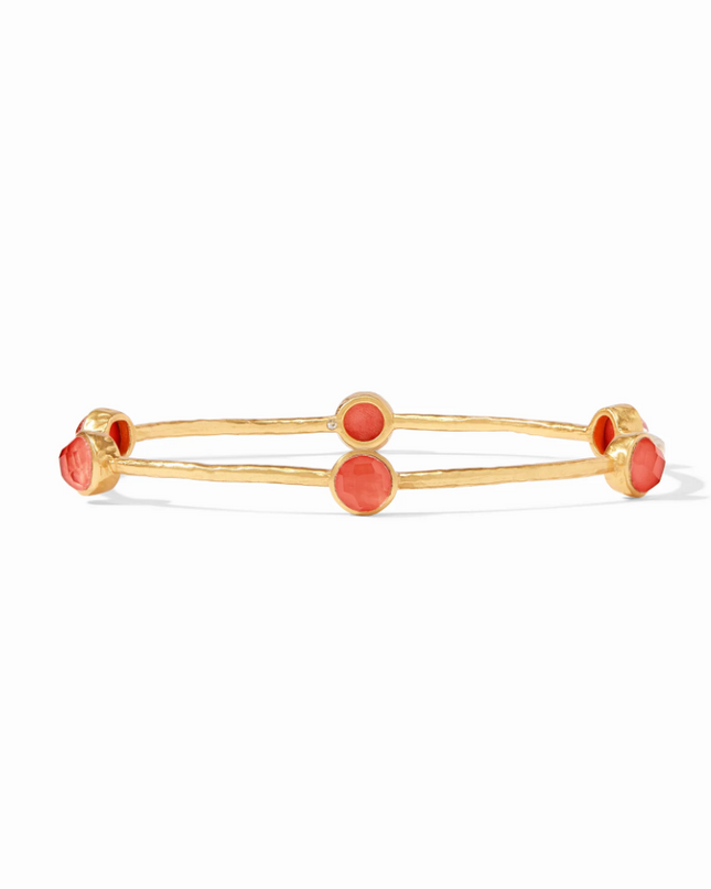 Julie Vos Milano Luxe Bangle Bracelets in Iridescent Coral at Wrapsody