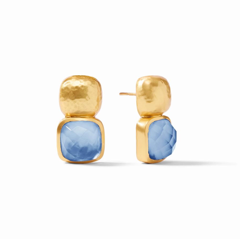 Julie Vos Catalina Earring Earrings in Chalcedony Blue at Wrapsody