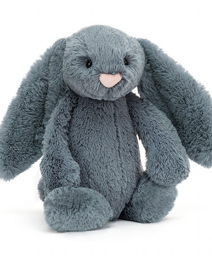 Jellycat Bashful Bunny Medium Soft Toys in Dusky Blue at Wrapsody