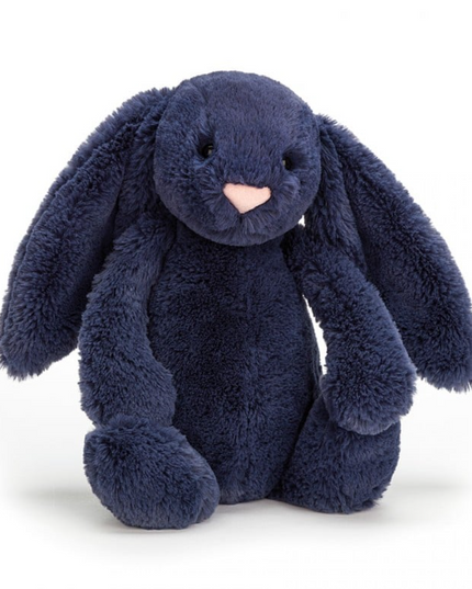 Jellycat Bashful Bunny Medium Soft Toys in Navy at Wrapsody