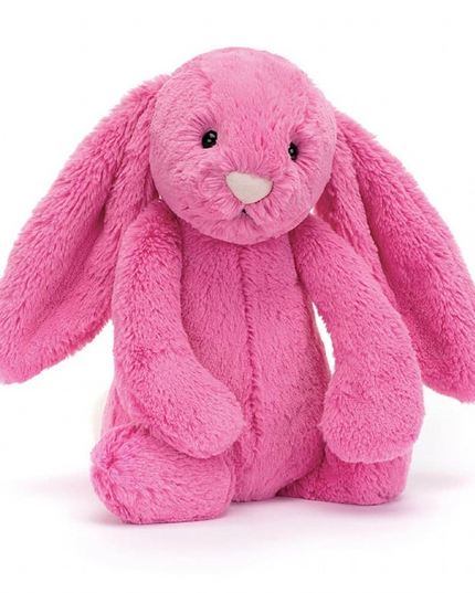 Jellycat Bashful Bunny Medium Soft Toys in Hot Pink at Wrapsody