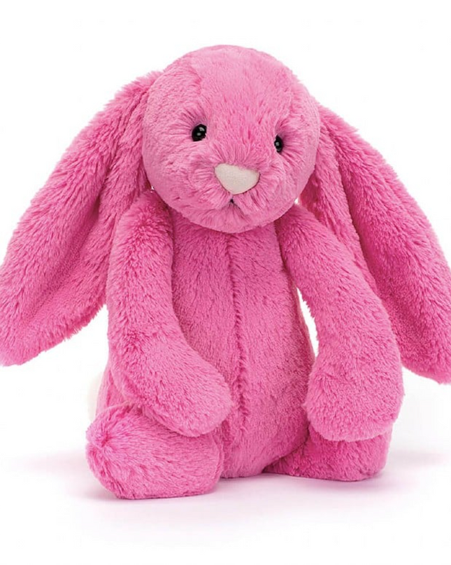 Jellycat Bashful Bunny Medium Soft Toys in Hot Pink at Wrapsody