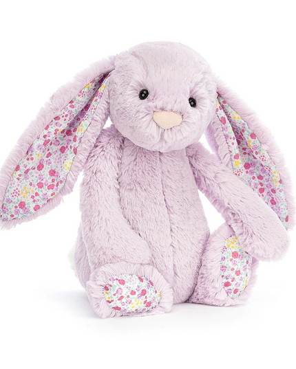 Jellycat Bashful Bunny Medium Soft Toys in Jasmine Lilac at Wrapsody