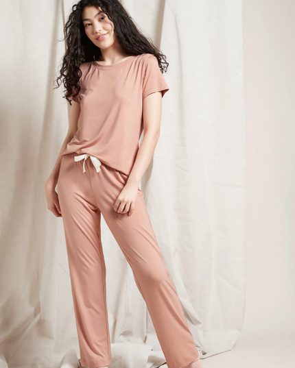 Goodnight Sleep Pants Loungewear in Dusty Pink at Wrapsody