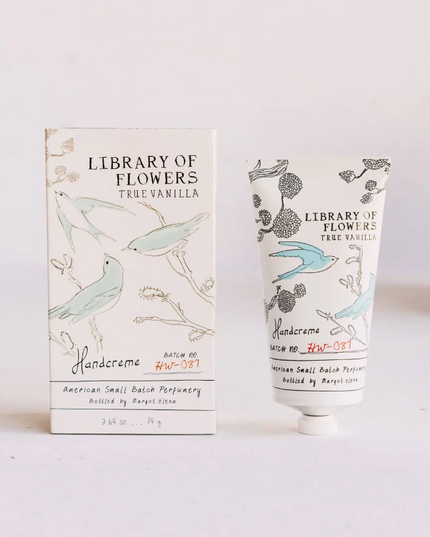 Library of Flowers Boxed Hand Creme Bath & Body in True Vanilla at Wrapsody