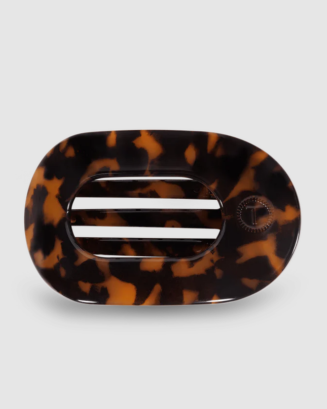 Teletie Flat Clip Tortoise - Medium Hair Accessories in  at Wrapsody