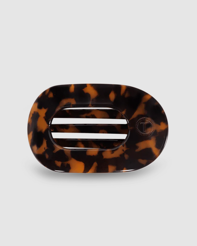 Teletie Flat Clip Tortoise - Small Hair Accessories in  at Wrapsody