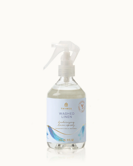 Thymes Deodorizing Linen Spray Home Care in Washed Linen at Wrapsody