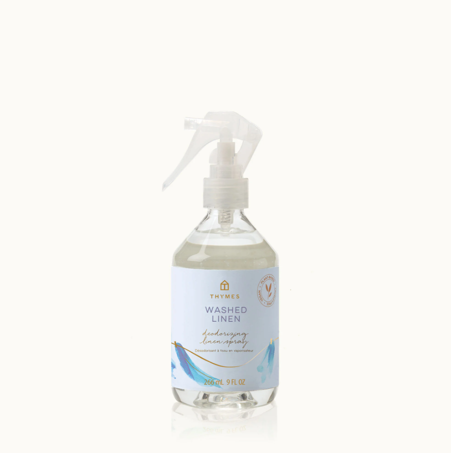Thymes Deodorizing Linen Spray Home Care in Washed Linen at Wrapsody