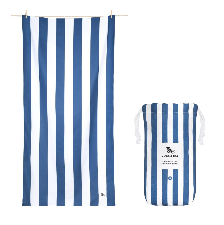 Dock & Bay Microfiber XL Towel Travel Accessories in Whitsunday Blue at Wrapsody