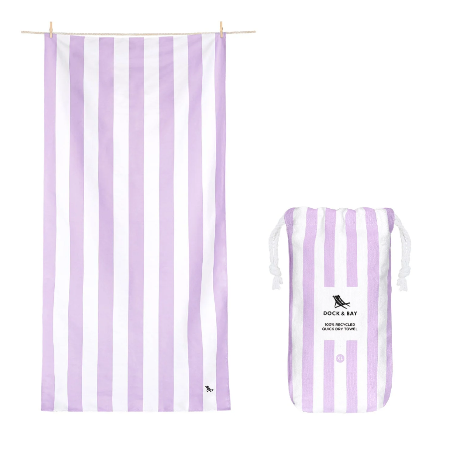 Dock & Bay Microfiber XL Towel Travel Accessories in Lombok Lilac at Wrapsody