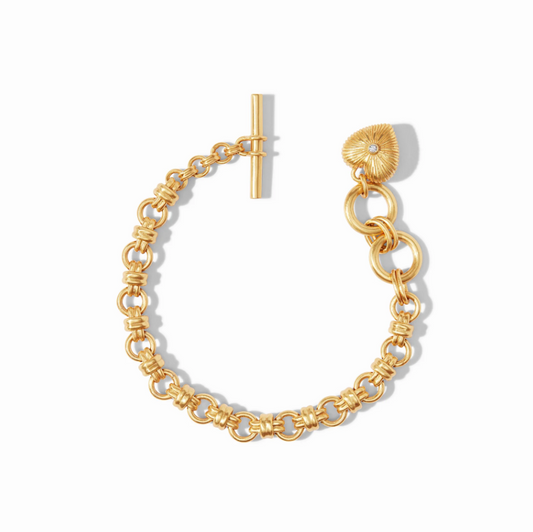 Julie Vos Esme Heart Bracelet Gold/CZ